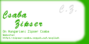 csaba zipser business card